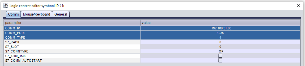 Setting for the client